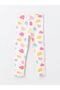 Printed Baby Girl Tights with Elastic Waist