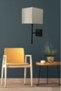 Black Modern Este Aplicación - With Gray Karare Lampshade - 4