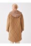 Hooded Quilted Oversize Women's Coat - 6