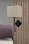 Black Modern Este Aplicación - With Gray Karare Lampshade - 2