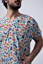 زي رجالي من Pios ملون بنمط كلب من الليكرا - Scrubs - قمة واحدة - 4