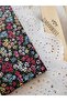 Poplin Fabric Flower Pattern Black Background 100% Cotton 50×170 cm (1 Piece) - 2