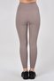 High Waist Ribbed Interlock Knitted Cross Waist Women's Leggings - 5