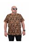 Men's Large Size Polo Collar T-Shirt Hawai 24455 Mink