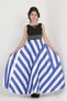 Girl's Long Evening Dress Taffeta Fabric Zebra Pattern Special Day/Evening Dress Graduation Outfit - 2