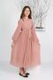 Girl's Long Length Pleated Chiffon Dress - 6