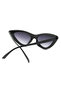 Women's Sunglasses Cat Eyes Design Black Frame Black Glass - 8