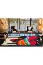 Layered Multicolored Painted Patterned Woven Base Washable Carpet Miravip9180 - 3