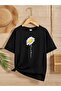 Kids' Daisy Printed Short Sleeve %100 Cotton t-shirt