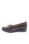 006-22Y Women's Laser Comfort Shoes with Bow Detail on the Front, Black Claret Red - 3