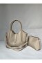 Puppy Cream Soft Leather Large Bag with Adjustable Strap Large Bag Women's Gift Stylish Bag - 6