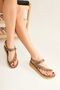 Genuine Leather Lilah Brown, Bitter Brown Color Women's Sandals with Coin Detail - 2