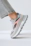 Sin Grey-Blue Suede Lace-Up High Sole Women's Sneakers, Women's Sneakers - 3