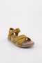 P31 Women's Cross Strap Sandals Genuine Leather Yellow - 2