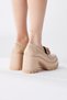 Chanpen Nud, Beige Buckle Detailed Platform Women's Casual Shoes - 6