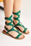 Genuine Leather Hill Green Gladiator Women's Sandals Opportunity Product - 2