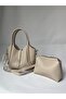 Puppy Cream Soft Leather Large Bag with Adjustable Strap Large Bag Women's Gift Stylish Bag - 3