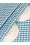 Turquoise Colored Pöti Checkered 4-Piece Drying Cloth, Nutrition Cover, Serving Napkin 50X70 cm - 3
