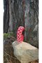 Paracord Braided Bracelet (Red-White, Fan Design, Clip-on, Handmade) - 2