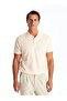 Polo Neck Short Sleeve Striped Men's T-Shirt