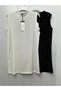 Front Stone Detailed Crew Neck Zero Sleeve Undershirt / Blouse 10525 - 3
