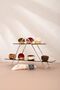 Triangle Silver Mirrored Coffee Side Presentation Gift Decoration Treat Organizer MDF Wooden 26
