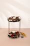 Two-Tier Round Shiny Silver Coffee Side Presentation Organizer Decoration Treat Organizer 35cm - 3