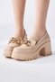 Chanpen Nud, Beige Buckle Detailed Platform Women's Casual Shoes