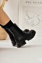 Suzette Black Lace-Up Thick-Soled Women's Boots, Women's Bootie - 6