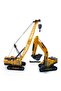 Set of Two Construction Machinery Crane and Bucket Excavator Work Vehicles Set
