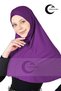Practical and Easy-To-Use Ready-Made Tactical Headscarf - Plum Hijab Turban with Inside Elastic