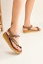 Genuine Leather Lilah Brown, Bitter Brown Color Women's Sandals with Coin Detail - 3