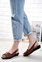 Women's Brown Orthopedic Mother Sandals - 3