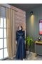 Mona Hijab Evening Dress Navy Blue - 3