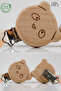 Panda 1 Piece Quality Wooden Clips - Baby Pacifier Chain Strap & Raw Holder