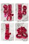 Satin Heatless Hair Styling Hair Sauce with Turquoise-bow Gold Pack of 7 - 5
