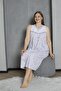 Brand New Cufflink Collar 100% Cotton Combed Plus Size Mother's Nightgown 545 - 6