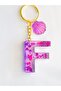 PURPLE KEYCHAIN ​​WITH THE LETTER F AS A GIFT - 5