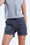Anthracite Pocket Detailed High Waist Short Sweat Shorts - 3