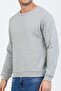 Gray Melange Hoodless Crew Neck Basic Sweatshirt - 2