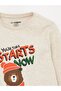 Crew Neck Printed Long Sleeve Boy's Pajama Set - 3