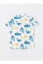 Polo Collar Short Sleeve Printed Baby Boy Pajama Set - 4