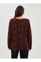 Grace Crew Neck Patterned Long Sleeve Women's T-Shirt (W1) - 2