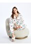 Shirt Collar New Year Themed Long Sleeve Women's Pajama Set - 2