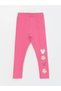 Lcw Baby Elastic Waist Printed Baby Girl Leggings - 3