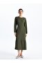 LCWAIKIKI Classic Crew Neck Solid Long Sleeve Women's Dress