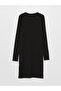Lcw Vision Crew Neck Plain Long Sleeve Women's Bodycon Dress (W3) - 6