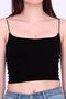 Women's Black Rope Strap Crop Fit Blouse - 5