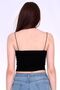 Women's Black Rope Strap Crop Fit Blouse - 8