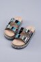 Juliana Original Guja - Black Women's Slippers with Imported Stone Detail - 3